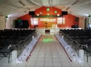 A multipurpose hall often needs more dressing up.