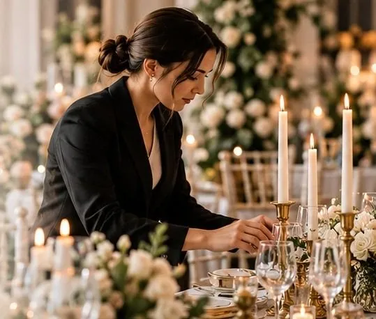 On the day, the wedding planner takes care of every detail.